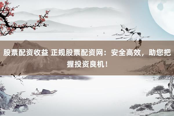 股票配资收益 正规股票配资网：安全高效，助您把握投资良机！