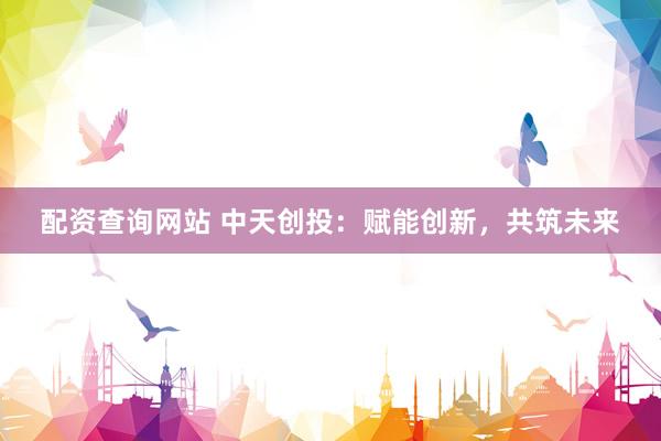 配资查询网站 中天创投：赋能创新，共筑未来