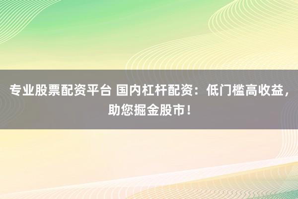 专业股票配资平台 国内杠杆配资：低门槛高收益，助您掘金股市！