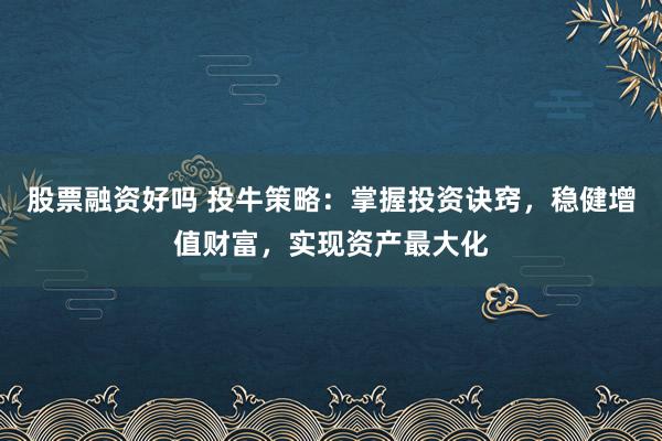 股票融资好吗 投牛策略：掌握投资诀窍，稳健增值财富，实现资产最大化