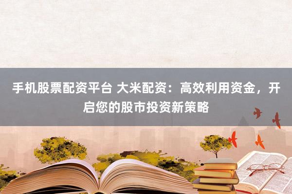 手机股票配资平台 大米配资：高效利用资金，开启您的股市投资新策略