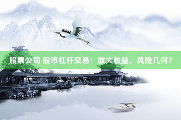 股票公司 股市杠杆交易：放大收益，风险几何？