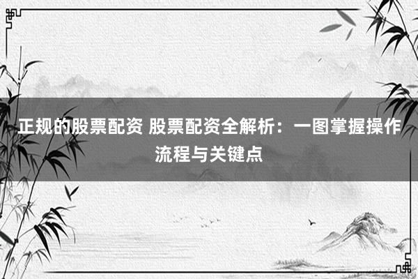 正规的股票配资 股票配资全解析：一图掌握操作流程与关键点