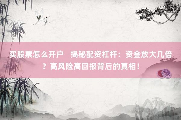 买股票怎么开户 揭秘配资杠杆:资金放大几倍?高风险高回报背后的真相!