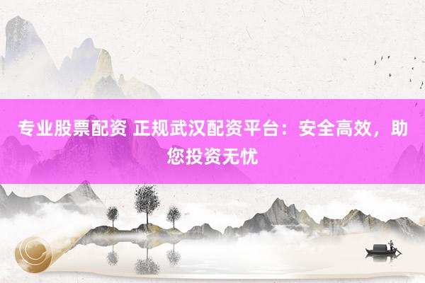 专业股票配资 正规武汉配资平台:安全高效,助您投资无忧