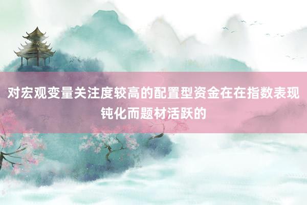 对宏观变量关注度较高的配置型资金在在指数表现钝化而题材活跃的