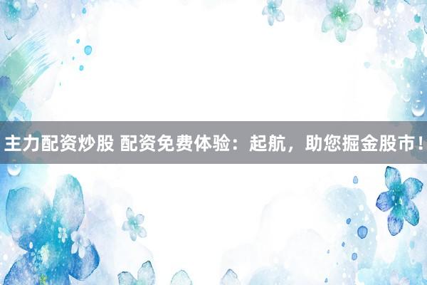 主力配资炒股 配资免费体验:起航,助您掘金股市!